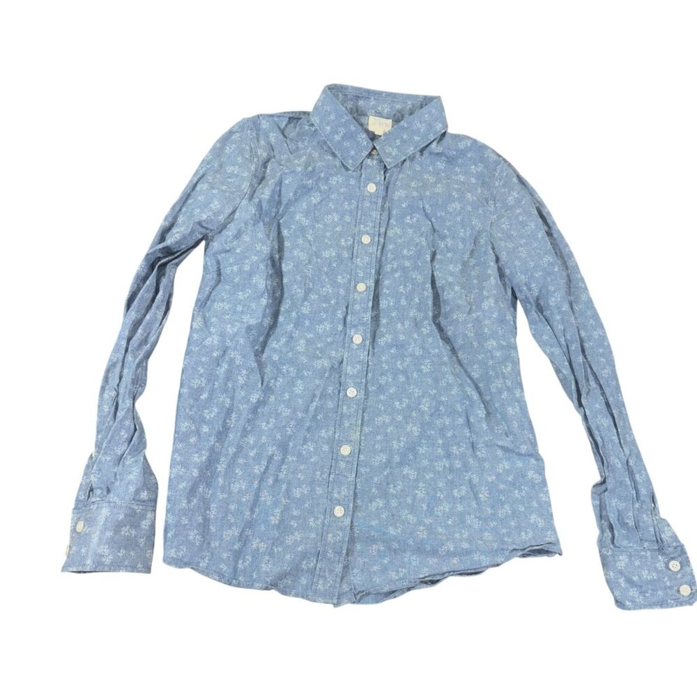 J.Crew Small Floral Chambray Button Up Shirt